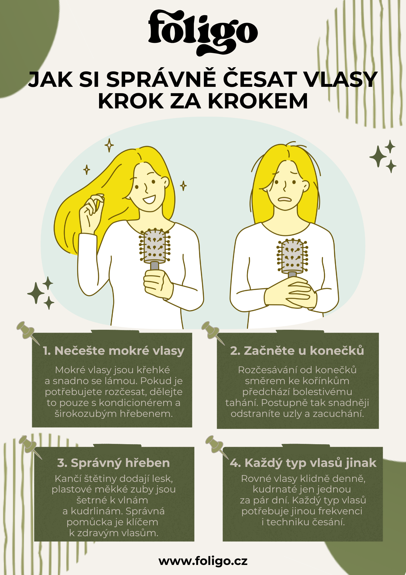 Infografika: Jak si správně česat vlasy?